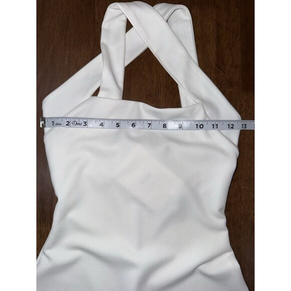 Nookie Viva 2 Way Mini Dress Ivory Cream Halter Bodycon Back Zip NWT XS $299 MSR - Picture 8 of 14
